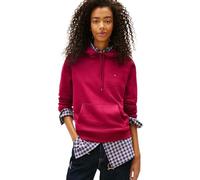 Tommy Jeans Women’s Regular Fit Flag Hoodie, White (Lavish Cerise), L