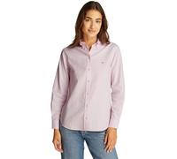 Tommy Jeans Women’s Regular Fit Oxford Shirt, Multicolor (Pink/White Stripe), XL