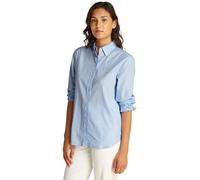 Tommy Jeans Women’s Regular Fit Pinstripe Poplin Shirt, Multicolor (Sugarplum Blue/Stripe), XS