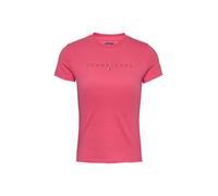 TOMMY JEANS Women’s Short Sleeve Linear Slim Fit T-Shirt, Red (Amour), 4XL