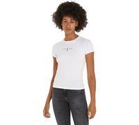 Tommy Jeans Women Short-Sleeve T-Shirt Slim Crew Neck, White (White), XXS