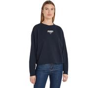 Tommy Jeans Women Sweatshirt Essential Logo no Hood, Blue (Dark Night Navy), XL