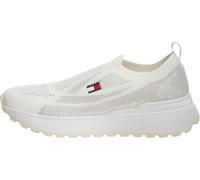 Tommy Jeans Women Tj Knit Runner EN0EN03056 Low Top, White, 3.5