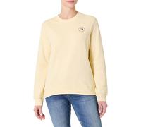Tommy Jeans Women TJW REG ESSENTIAL LOGO 2 CREW Pullover Sweatshirt, Yellow, XS