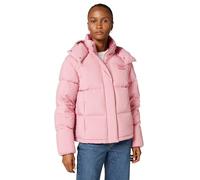 Tommy Jeans Women's Alaska Grid Down Puffer Jacket with Hood, Pink (Mystic Pink), M