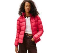 Tommy Jeans Women's Basic Hooded Down Puffer Jacket, Red (Vintage Cerise), M