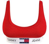 Tommy Jeans Women's Bralette Unlined Stretch, Red (Deep Crimson), L