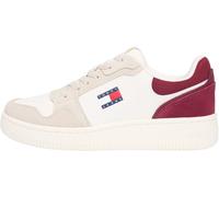 Tommy Jeans Women's Flatform Trainers Retro Basket Lace-up, Multicolor (Gulf Sand/Deep Dahlia), 6.5
