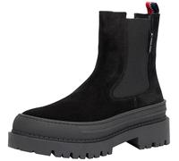 Tommy Jeans Women's Foxing Suede Chelsea Boots, Black (Black), 5