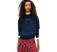 Tommy Jeans Women's Hoodie Regular Fit with Kangaroo Pocket, Blue (Dark Night Navy), 1XL