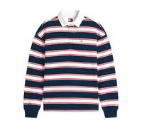 Tommy Jeans Womens/Ladies Striped Relaxed Fit Rugby Sweatshi GT27169