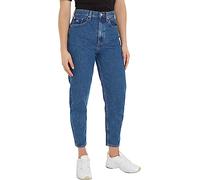 Tommy Jeans Women's Mom Jean Uhr Tprd Nos 6033 Dw0dw14708 Pants, Denim Medium, 27W / 30L