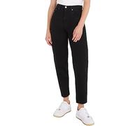 Tommy Jeans Women's Mom Jean Uhr Tprd Nos 6088 Dw0dw14709 Pants, Denim Black, 34W / 34L