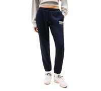 Tommy Jeans Women's Regular Logo Jogger Sweatpants with Drawstring Ties, Desert Sky, S