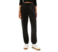 Tommy Jeans Women's Relaxed Script Logo Jogger Sweatpants, with Drawstring Ties, Black, S