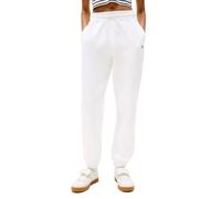 Tommy Jeans Women's Relaxed Script Logo Jogger Sweatpants, with Drawstring Ties, White, XL