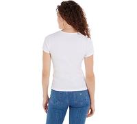Tommy Jeans Women's Short-Sleeve T-Shirt Essential Rib Crew Neck, White (White), M