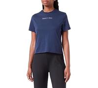 Tommy Jeans Women's Short-Sleeve T-Shirt Serif Linear Tee Crew Neck, Blue (Twilight Navy), XS