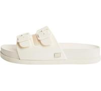 Tommy Jeans Women's Slides Comfort Jelly Slides with Buckles, Beige (Calico), 6.5