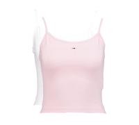 Tommy Jeans Womens Tjw 2pack Essential Strap Dw0dw18148 Other Knit Tops, Multi (Ecru/Precious Pink), L UK