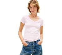 Tommy Jeans Women's Tjw 2Pack V-Neck Tee Dw0Dw21367 S/S T-Shirt, Multi (Ecru/Light Pink), XL