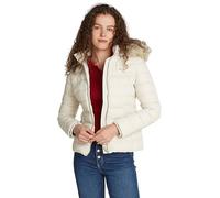 Tommy Jeans Women's TJW BASIC HOODED DOWN JACKET EXT DW0DW18312, Beige (Newsprint), 6XL