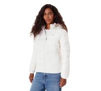 Tommy Jeans Women's Tjw Basic Hooded Down Jacket Ext Dw0Dw18312 Puffer, White (Ecru), XL
