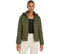 Tommy Jeans Women's TJW BASIC HOODED JACKET Puffer Jacket, Fatigue Green, XXS