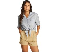Tommy Jeans Womens Tjw CRP Linen Dw0dw20286 S/S Shirt, Blue (Colorado Blue/Stripe), L UK