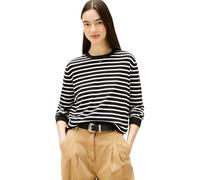 Tommy Jeans Women's TJW Essential Crew Sweater EXT DW0DW20159 Pullover Sweater, Black (Black/Ecru Stripe), M