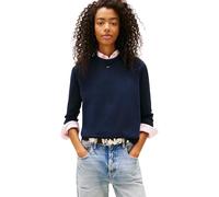 Tommy Jeans Women's TJW Essential Crew Sweater EXT DW0DW20159 Pullover Sweater, Blue (Dark Night Navy), XS
