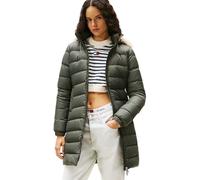 Tommy Jeans Women's Tjw Essential Hooded Down Coat Dw0Dw09060 Puffer, Green (Pewter Green), XL