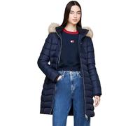Tommy Jeans Women's Tjw Essential Hooded Down Coat Dw0dw18864 Puffer Coat, Blue (Dark Night Navy), XXS
