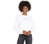 Tommy Jeans Women's Tjw Essential Logo 2 Crew Sweatshirts, White, L