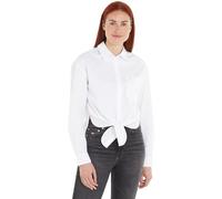 Tommy Jeans Women's Tjw Front Tie Shirt Woven Tops, White, S