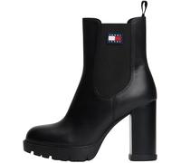 Tommy Jeans Women's Tjw Leather Heel Boot En0En02831 Ankle, Black (Black), 6 UK