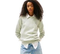 Tommy Jeans Womens Tjw Reg Flag Crew Dw0dw19959 Pullover Sweatshirt, Green (Misty Sage), XS UK