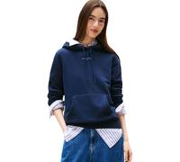 Tommy Jeans Womens Tjw Reg Linear Ext Dw0dw21963 Pullover Hoodie, Blue (Dark Night Navy), S UK