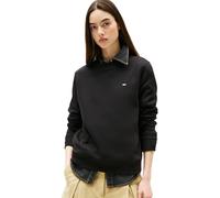 Tommy Jeans Women's Tjw Reg S Flag Crew Dw0dw19959 Pullover Sweatshirt, Black (Black), L