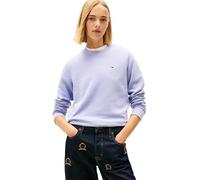 Tommy Jeans Women's TJW REG S FLAG CREW DW0DW19959 Pullover Sweatshirt, BLUE (Periwinkle Dusk), XS