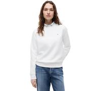 Tommy Jeans Women's Tjw Reg S Flag Crew Dw0dw19959ybr003 Pullover Sweatshirt, White (White), S