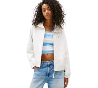 Tommy Jeans Womens Tjw Reg Zip Cotton Ext Dw0dw20526 Other Jackets, White (Ecru), XL UK