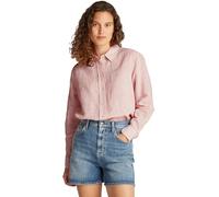 Tommy Jeans Womens Tjw RLX Linen Dw0dw20292 L/S Shirt, Pink (Precious Pink/Stripe), XL UK