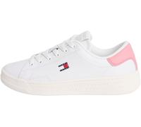 Tommy Jeans Women's Tjw Script Cupsole EN0EN02960 Low Top, Pink (Ecru/Enchanted Pink), 6.5 UK