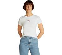 Tommy Jeans Womens Tjw Slim Essential Logo 2 Tee Dw0dw20316 S/S T-Shirt, White (Ecru), XL UK