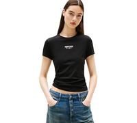 Tommy Jeans Women's Tjw Slim Essential Logo2 Tee Ext Dw0Dw20913 S/S T-Shirt, Black (Black), XL