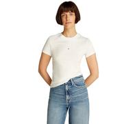 TOMMY JEANS Womens Tjw Slim Tonal Linear Tee Ext Dw0dw20315 S/S T-Shirt, White (Ecru), L UK