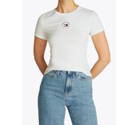 Tommy Jeans Womens White Essential Logo T-Shirt - Size Large