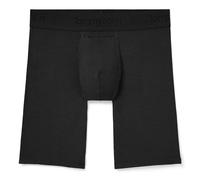 Tommy John Men’s Boxer Briefs 8” Underwear, Second Skin Boxers with Supportive Contour Pouch Silky Soft Tagless, Moisture Wicking Underwear Stretch Fabric, 3 Pack, Black, XL