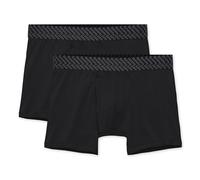 Tommy John Men’s Trunk 4" Underwear - Cotton Basics Boxers with Supportive Contour Pouch,Naturally Breathable Stretch Fabric, Black - 2 Pack, S